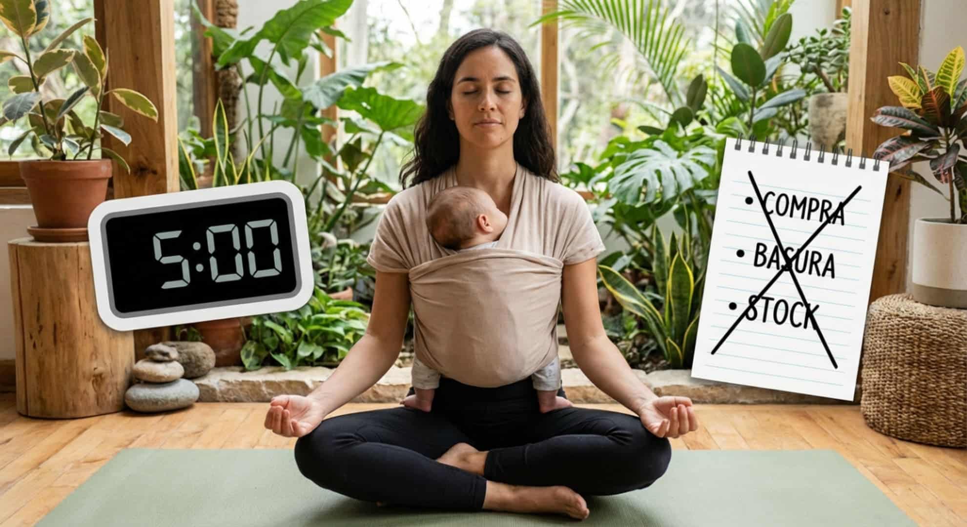 Madre meditando con bebé - Mamas360